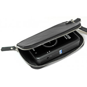Leather clutch bag for BugHunter BDA-2 Ultrasonic and BDA-3 Voices