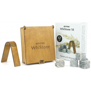 Stones for whiskey with tongs "WhiStone M" (12 stones)