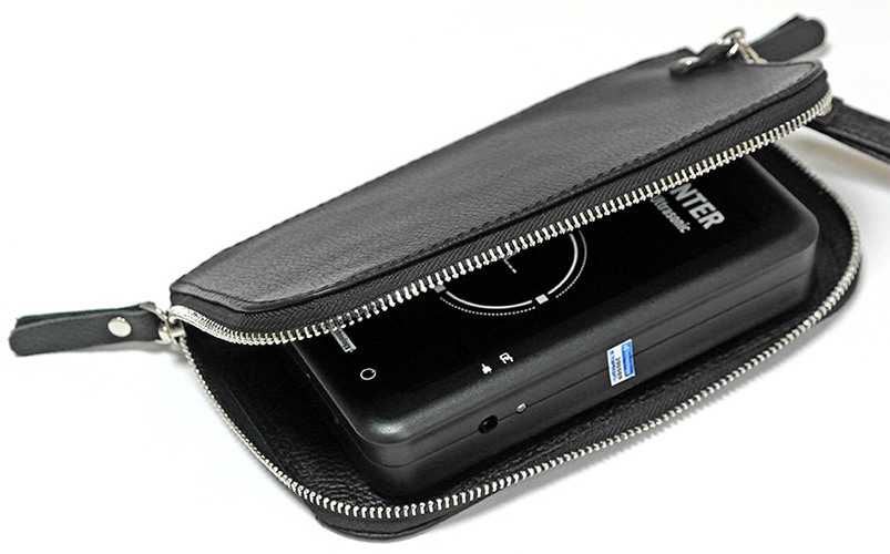 Leather clutch bag for BugHunter BDA-2 Ultrasonic